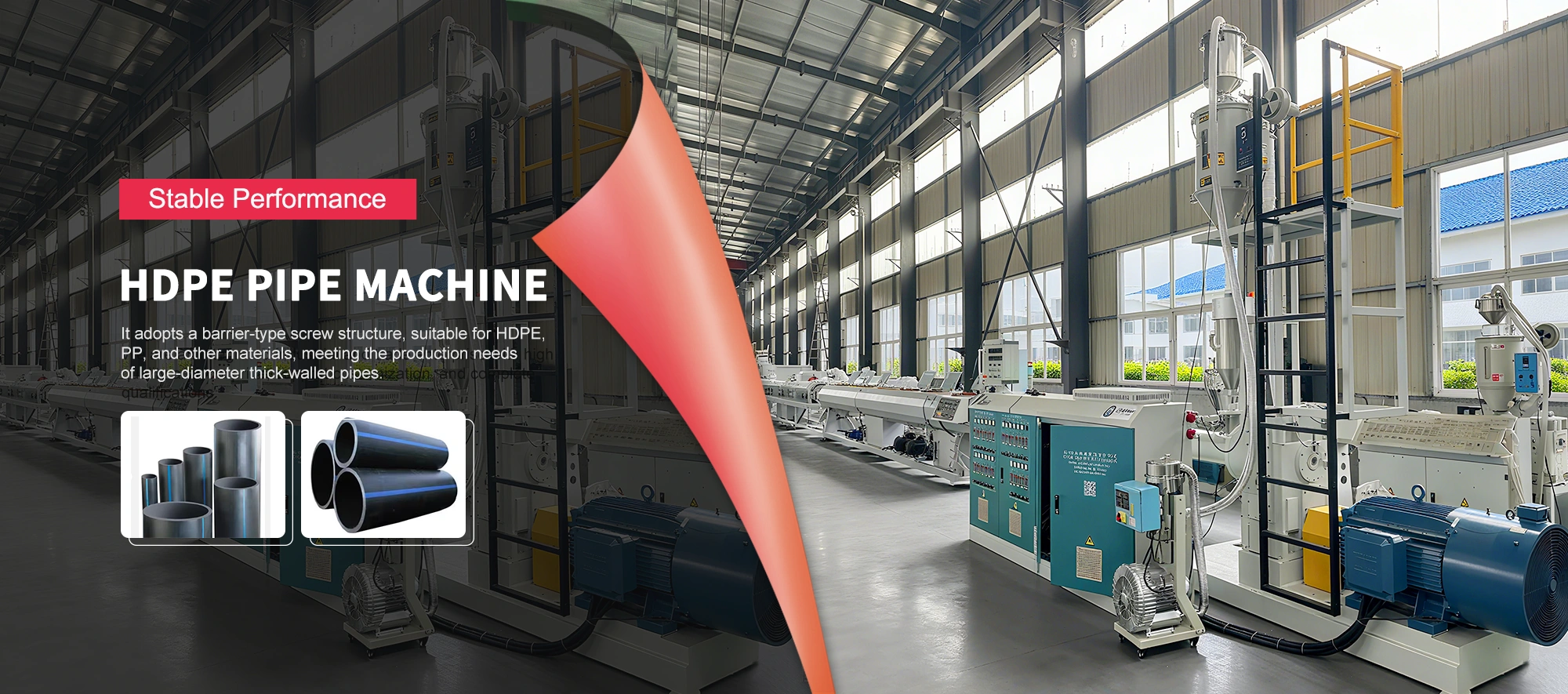 Maschinenfabrik für HDPE-Wasserversorgungsrohre